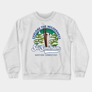 Ski Sundown Hartford Connecticut ski poster Crewneck Sweatshirt